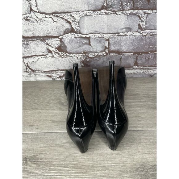 Stuart Weitzman Black Patent Leather Peep Toe Stiletto Heels Women 7M US/37.5EU - Picture 14 of 16